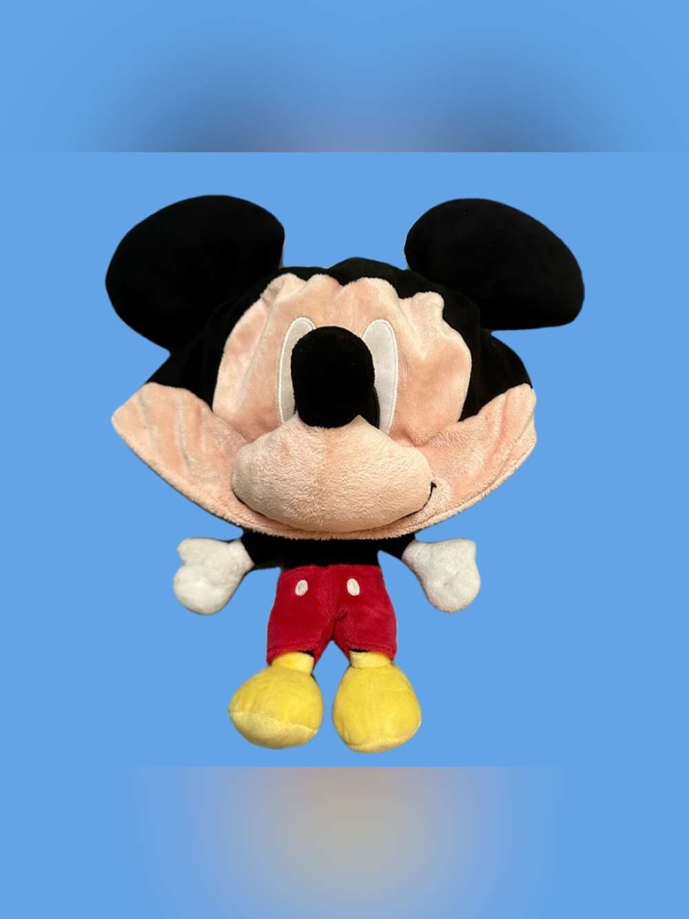 Disney Parks RARE   Mickey Mouse  funny Hat Men’s Plush — Black, Red, Yellow
